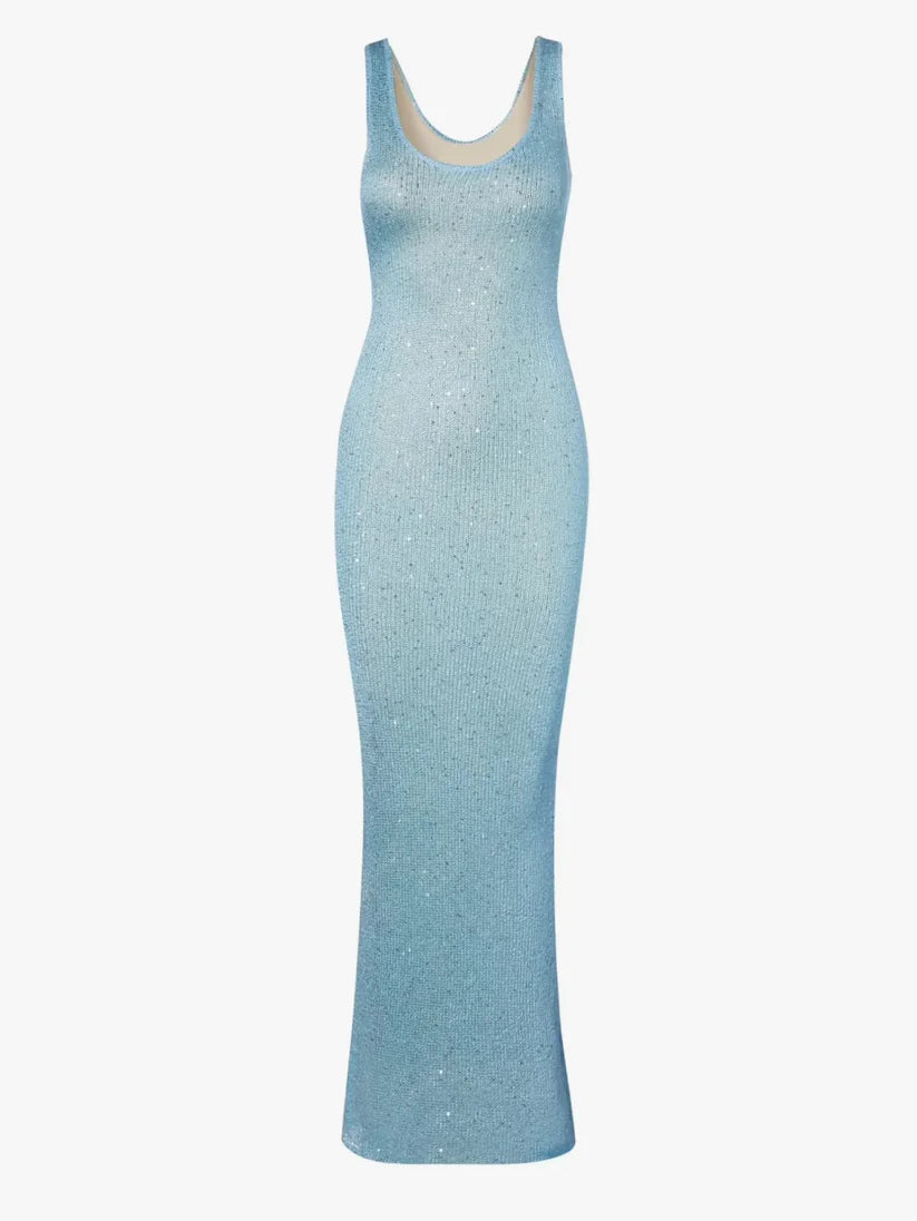 Ava Dress - Baia Blue Sequin