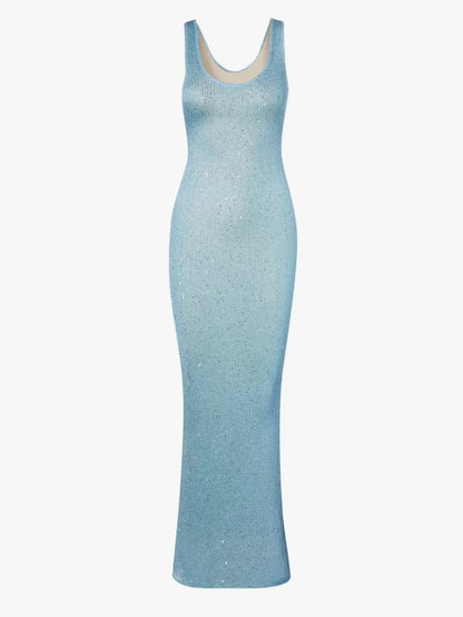 Ava Dress - Baia Blue Sequin